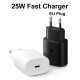 25W Fast Charger For Samsung Galaxy Note10 USB Power Adaptor EU Plug