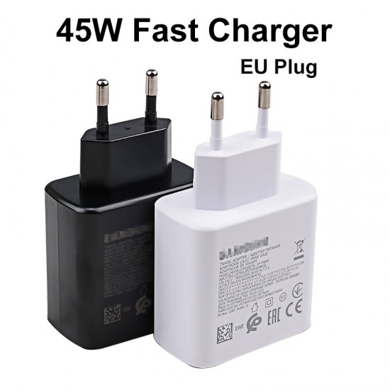 45W Fast Charger For Samsung Galaxy Note20 / TA-845 USB Power Adaptor EU Plug