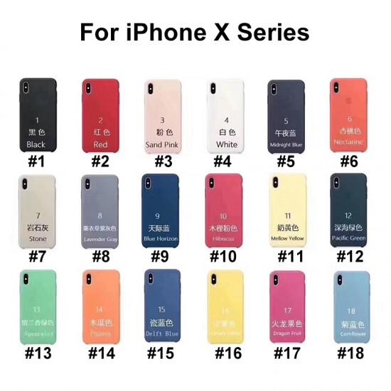 Liquid Silicone Case 1:1 For iPhone X/XS/XR/XS Max Official Case With LOGO