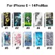 New Painted Phone Leather Flip Case Bracket with Card Purse Wallet For iPhone 6 to 14 Pro Max