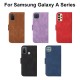 New Embossed Stripes Phone Leather Flip Case Bracket with Card Purse Wallet For Samsung Galaxy A Series