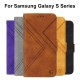 New Embossed Geometric Lines Leather Flip Phone Case Bracket with Card Purse Wallet For Samsung Galaxy S Series
