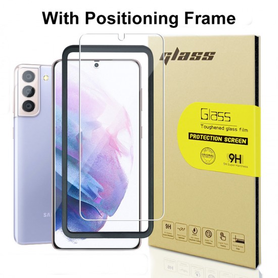 HD Transparent Tempered Glass Full Screen Cover Support Fingerprint Unlock Anti-scratch and Anti-fingerprint Residue For Samsung Galaxy S21 S21Plus 5G