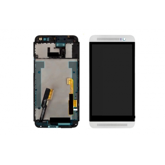 HTC One (E8) LCD Screen With Frame White