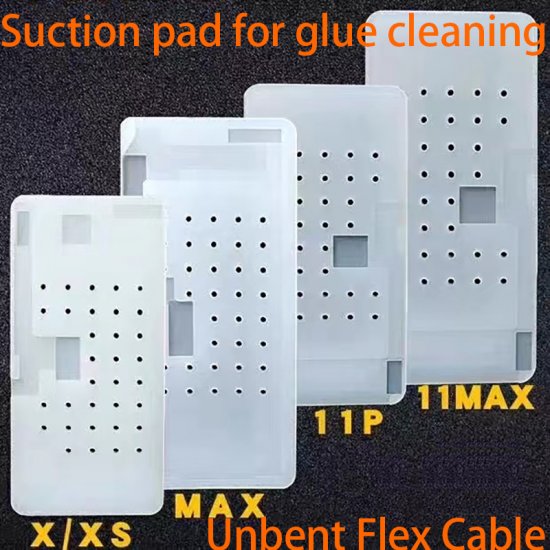Suction Glue Cleaning Silicone Rubber Mat Pad for iPhone series Unbent Flex Cable