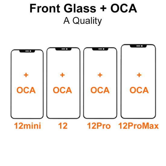 Grade A Quality Front Glass with OCA Replacement for iPhone X to 13ProMax