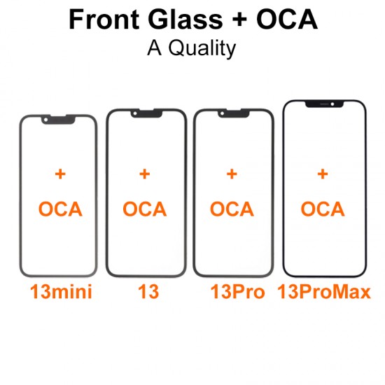 Grade A Quality Front Glass with OCA Replacement for iPhone X to 13ProMax