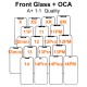 Grade A+ 1:1 Quality Front Glass with OCA Replacement for iPhone X to 15ProMax