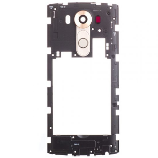 LG V10 Middle Frame With Small Parts Gold Ori 