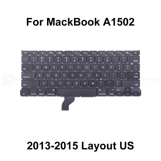 Macbook Pro Retina 13" A1502 Mid 2013-Early 2015 Keyboard with Backlight US Laylout