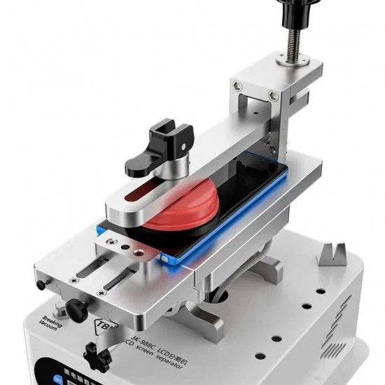TBK-988C – 360° Rotary Screen Separator with Double Vacuum Pump for Curved and Flat Screens TBK-988C Rotary LCD Screen Separator Machine with Dual Vacuum Pump for Mobile Repair
