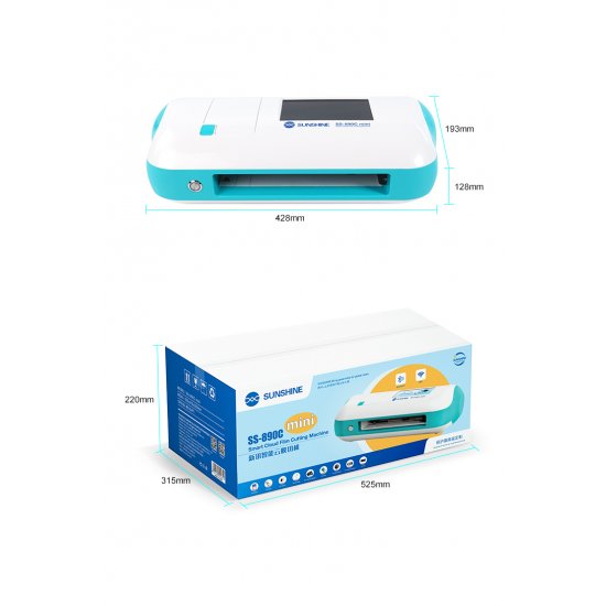 SUNSHINE SS-890C Mini Multifunctional intelligent Cloud Film Cutting Machine Smart WIFI+Bluetooth for Mobiles Under 11 Inch
