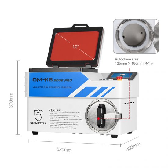 OCAMASTER OM-K6 EDGE Pro Airbag LCD Lamination Machine for Samsung Edge OLED Screen Refurbishing