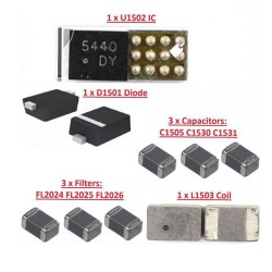 9PCS/Set for iPhone 6 6 Plus Backlight Kit ic U1502+coil L1503 +diode D1501 +Capacitor C1530 c1531 C1505 filter FL2024-25 26 9PCS/Set for iPhone 6 6 Plus Backlight Kit ic U1502+coil L1503 +diode D1501 +Capacitor C1530 c1531 C1505 filter FL2024-25 26