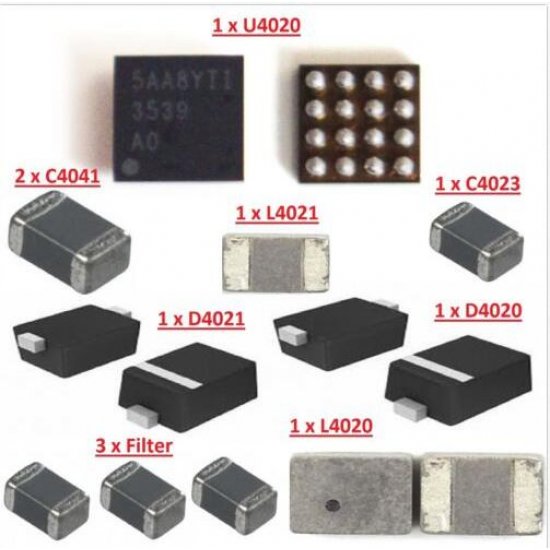 11PCS Backlight IC Set U4020 L4020 L4021 Coil D4021 D4020 diode C4041 Capacitor Filter IC FL4211 for iPhone 6S/6S Plus