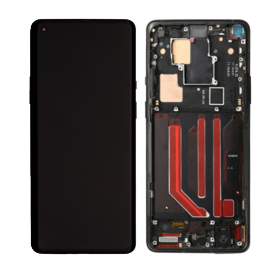 For OnePlus 8 Pro OLED Assembly with Frame Black