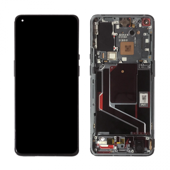 For OnePlus 9 Pro OLED Assembly With Frame Black
