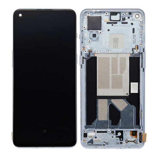 For OnePlus 9RT 5G OLED Assembly With Frame Blue