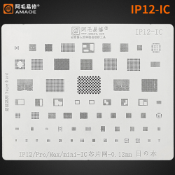 Amaoe IP12-IC Multifunction Universal BGA Reballing Stencil for iPhone 12/Pro/MAX/Mini CPU IC Chip Tin Planting Soldering Net Repair Tools Amaoe IP12-IC Multifunction Universal BGA Reballing Stencil for iPhone 12/Pro/MAX/Mini CPU IC Chip Tin Planting Soldering Net Repair Tools