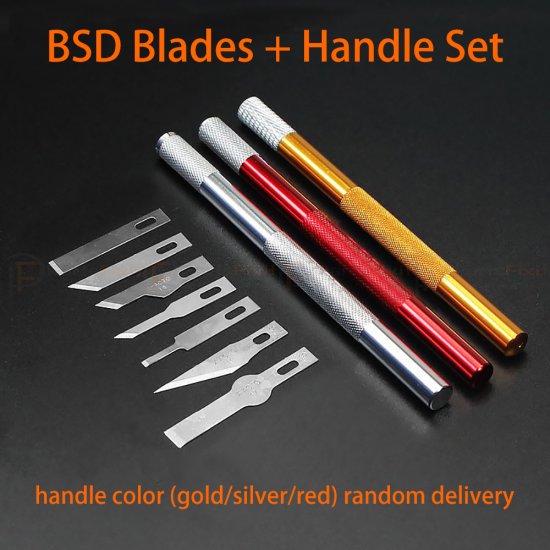 BSD Blades 1# 3# 4# 4A# 11# 16# 17# for Engraving And Glue Removal Motherboard Repair With Aluminum Alloy Handle