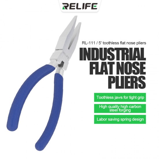 RELIFE RL-111 5' Toothless Industrial Flat Nose Pliers For Phone Repair Tool
