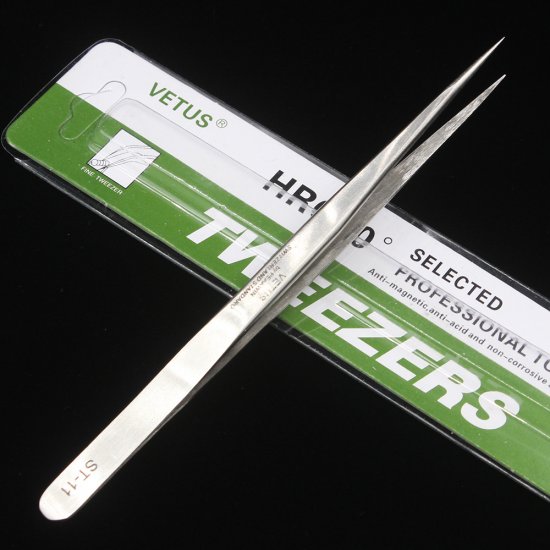 Vetus Precision Stainless Steel Tweezers ST-11