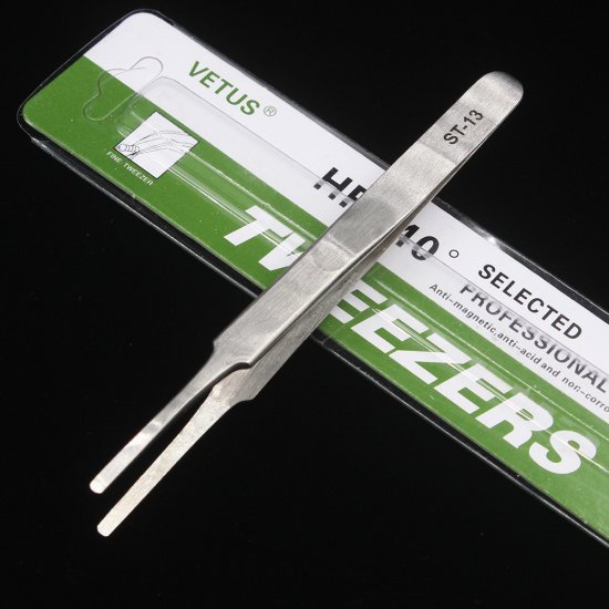 Vetus Precision Stainless Steel Tweezers ST-13