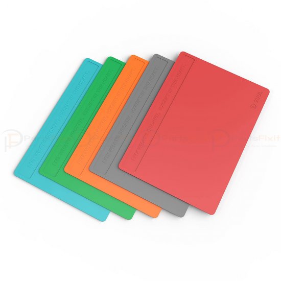2UUL Colorful Heat Resisting Silicone Pad with Anti Dust Coating Insulation Welding Mat 400*280mm Workbench Protection Organizer