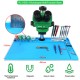 RELIFE RL-160B Multifunctional Microscope Base Alloy Maintenance Mat Metal + Silicone Pad With Tool Storage Slot Repair Mat