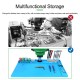 RELIFE RL-160B Multifunctional Microscope Base Alloy Maintenance Mat Metal + Silicone Pad With Tool Storage Slot Repair Mat