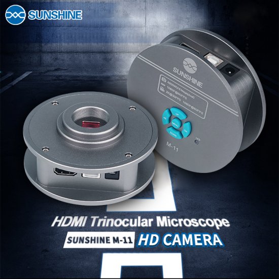 SUNSHINE M-11 HDMI Trinocular Microscope HD Camera 4800W