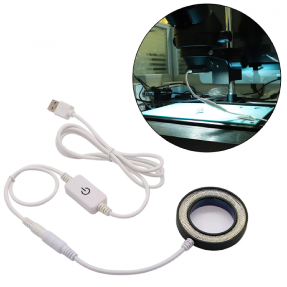 Led Microscope Lighting Source SS-033C Microscope Light Source 2 in1 USB Adjustable Brightness Dust ...