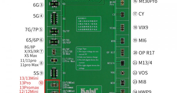 Kaisi K-9208 V22 Phone Battery Activation Charge Board for iPhone