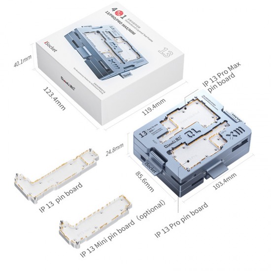 Qianli iSocket 4 in 1 Motherboard Layered Testing Frame for 13 Series Repair Fixture Logic Board Function Tester