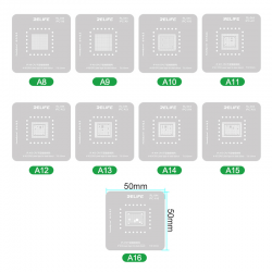 RELIFE RL-601MA A8-A15 IC Chip Planting Tin Template Fixture For iPhone 6-14 Pro Max Repair RELIFE RL-601MA A8-A15 IC Chip Planting Tin Template Fixture For iPhone 6-14 Pro Max Repair
