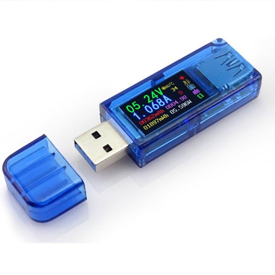 AT34 USB3.0 IPS HD Color Screen USB Tester Voltage Current Capacity Energy Power Charger Tester Multimeter