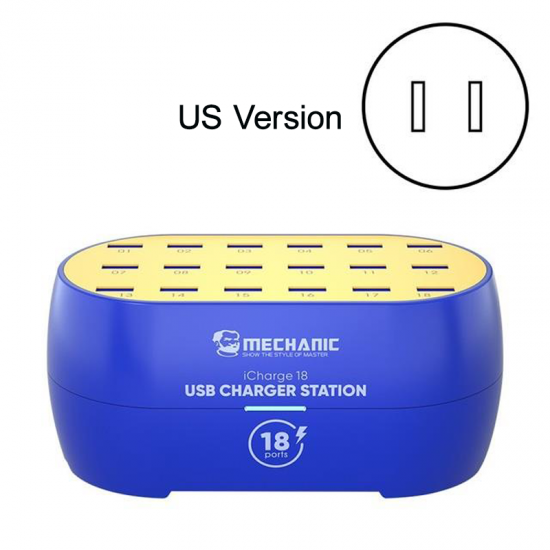 MECHANIC iCharge 18 Smart Multi-port USB Charger 130W Safety Protection Fast Charging Station Tool