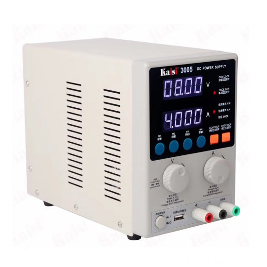 KAISI 3005 DC Regulated Power Supply Adjustable Amperometer 30V 5A Shortkiller Circuit Short Repair Welding Station 2in1 Tool