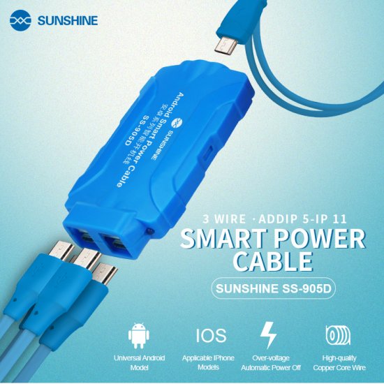 SS-905D Smart Power Cable for Android Models Applicable iPhone Models
