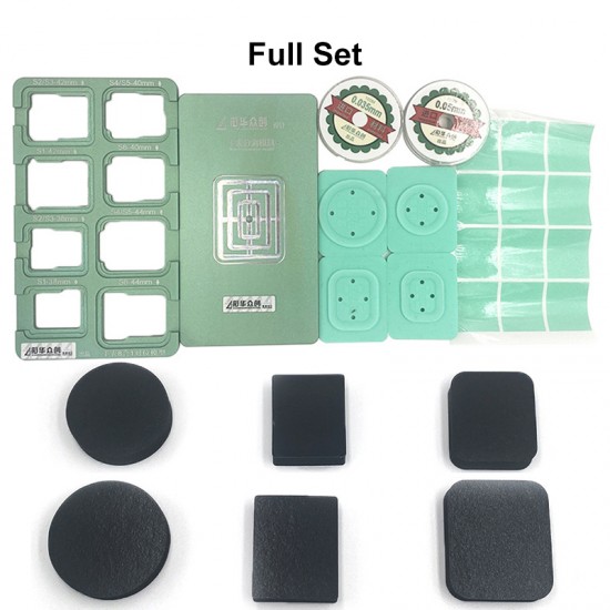 XHZC N+5 Full Set Watch Repair Tools For Apple Watch S1 S2 S3 S4 S5 S6 S7 LCD Touch Screen Positioning Mould Separation Pad Cutting Line Laminating Mat