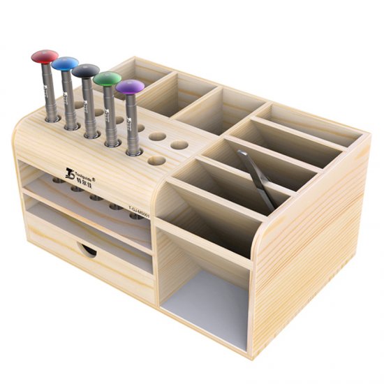 Wooden Multi-Function Screwdriver Storage Box