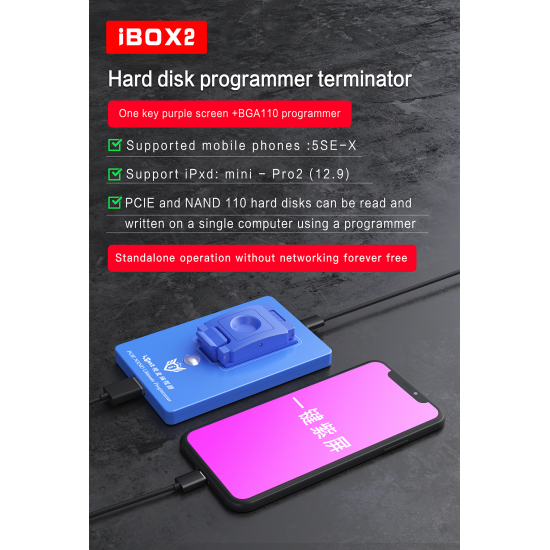 ibox 2 BGA110 PCIE NAND DFU Programmer