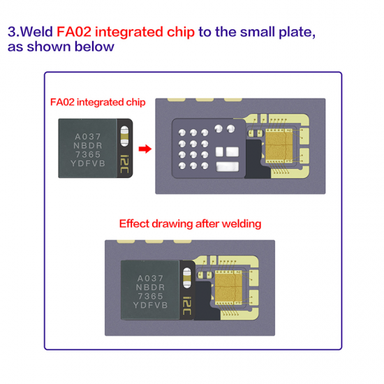 12C FA03 Dot Matrix Chip for iPhone 13-14 Pro Max Repair Lattice IC Chip Support i2C Face ID Programmer