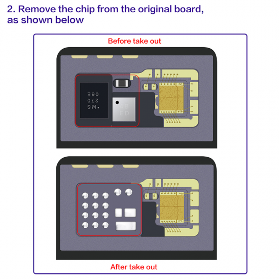 12C FA03 Dot Matrix Chip for iPhone 13-14 Pro Max Repair Lattice IC Chip Support i2C Face ID Programmer