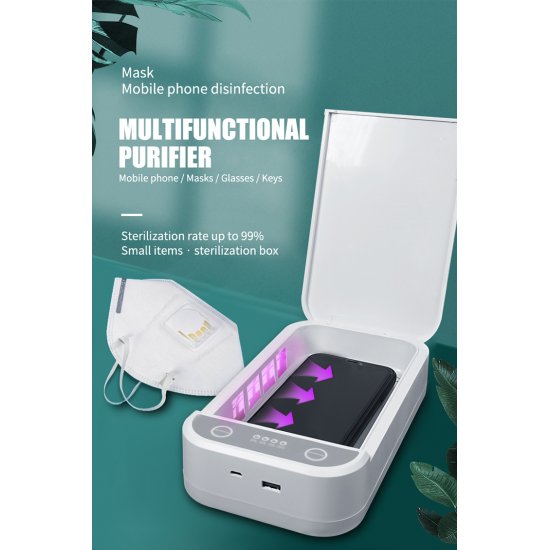 RELIFE RL-014B Multifunctional Purifier Mobile Phone Masks Glasses Sterilization Box Built-in Ultraviolet USB Disinfection Tool