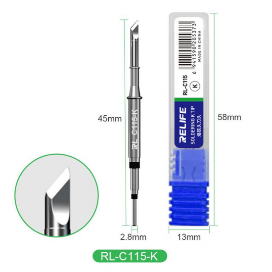 RELIFE C115 Series Soldering Iron Tips