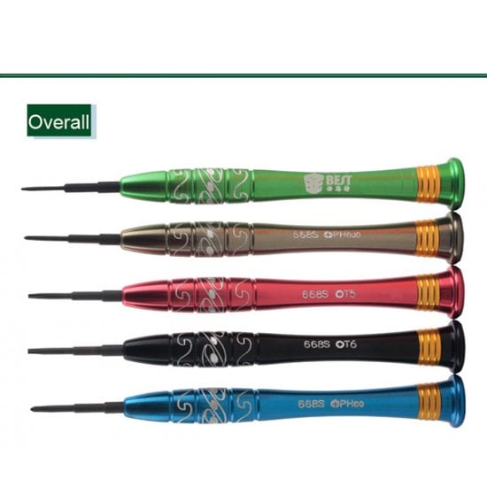 BST-668S 5pcs Screwdrivers(T5/T6/PH00/PH000/0.8)