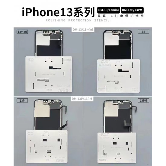 Display Touch IC Grinding Protection Stencil for iPhone 11 to iPhone 13 Pro Max