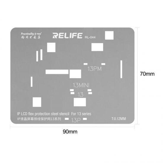 RELIFE RL-044 for iP6S-iP13ProMax LCD screen Tin Planting and Cable Protection 4pcs/set