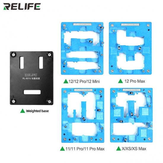 RELIFE RL-601U Modular Precision Positioning Clamp iPhone Repair Motherboard Fixture with Base for IPX-12 Series